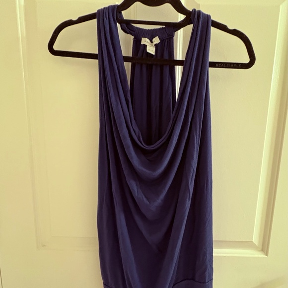Boston Proper Navy Draped Halter Top – Size S - Picture 3 of 3